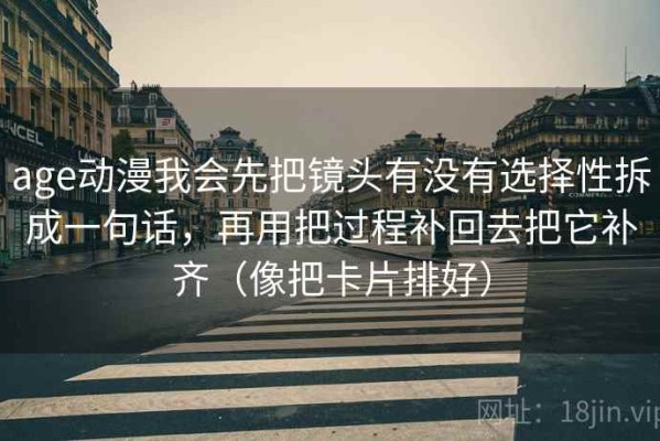 age动漫我会先把镜头有没有选择性拆成一句话，再用把过程补回去把它补齐（像把卡片排好）